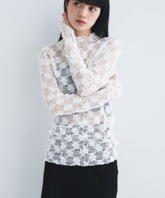新品 CODE A floral lace tops ライトピンク floral lace tops（カットソー） | CODE A（コードエー）| ワールド