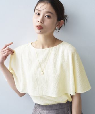 ＜UNTITLED L (Women/大きいサイズ)＞ケープデザインブラウス（２００２６０１９７５）