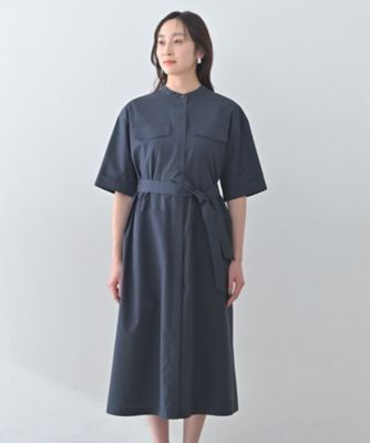 洗える／前開きボタン】シャンブレーシャツワンピース