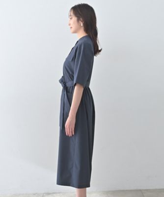 洗える／前開きボタン】シャンブレーシャツワンピース