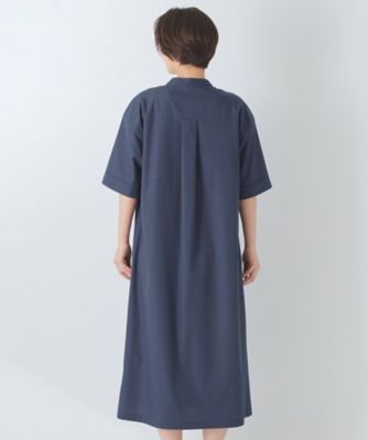 洗える／前開きボタン】シャンブレーシャツワンピース