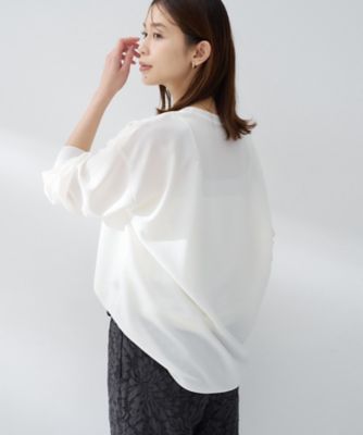 ＜UNTITLED L (Women/大きいサイズ)＞リッチジョーゼットブラウス（２００２６０１９８３）