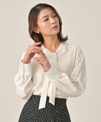 ＜UNTITLED L (Women/大きいサイズ)＞リラックスボウタイブラウス（２００２６０２００６）