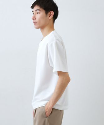 1枚でちゃんとして見える】ヘンリーネック レイヤード風 半袖Tシャツ