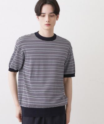 洗える】日本製ニットTシャツ（2002602402） | Dessin (Men
