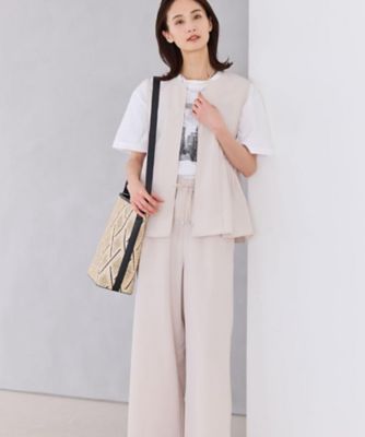 ＜Reflect (Women)＞【単品使い◎】ペプラムベスト＋リラクシーパンツセット（２００２６０２４１１）