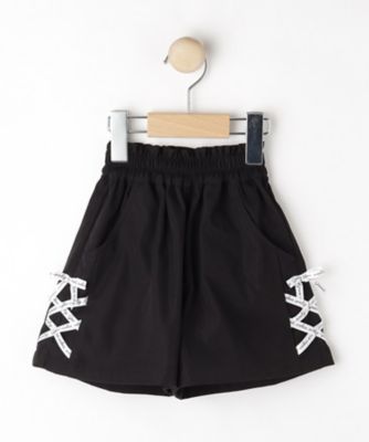 100－150cm】サイドレースアップショートパンツ