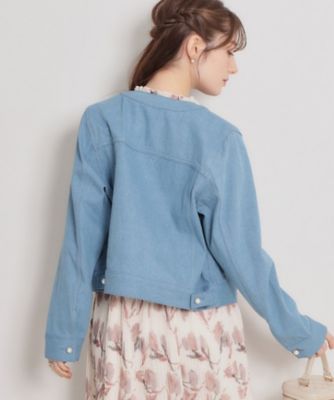 洗える・綿 パール調ボタン デニムジャケット COUTURE BROOCH Women クチュールブローチ ストア・通販 公式