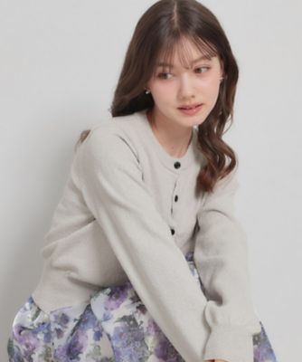 ＜COUTURE BROOCH (Women)＞クロスボタンカーディガン（２００２６０２４９９）