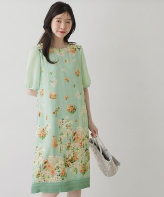 ＜SUNAUNA (Women)＞【ｃｏ　ｃｒｅａｔｉｏｎ　ａｎｄ　ｙｏｕｒｓ／ＳＳ～Ｌ】多色花柄プリント五分袖ワンピース（２００２６０２５９８）