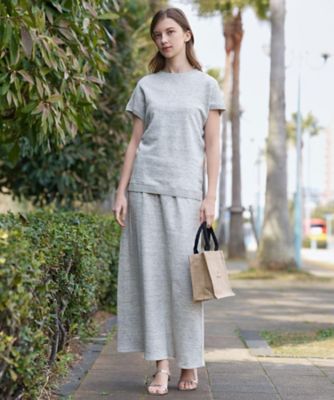ご購入者様決定【MODEROBE】カットソー リネン素材 グレー マーセライズドレスニットソーポロシャツ（カットソー）｜BLACK LABEL