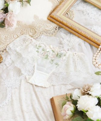 【既製レース】　TUUVA LACE(トゥーヴァレース)　アイボリー 2枚入 マルレーン レースショーツ（2002602778） | Risa Magli