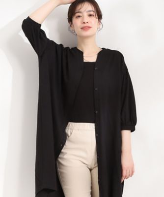 ＜SHOO LA RUE (Women)＞【洗濯機可／Ｓ－ＬＬ】カットツイルキーネックシャツワンピ（２００２６０３１１２）