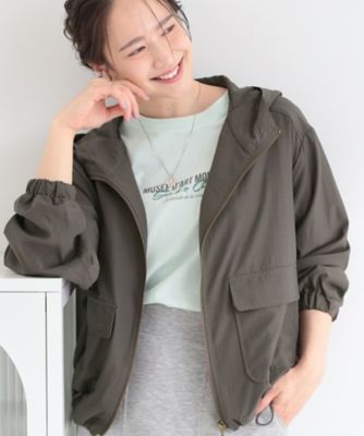 S－LL／UV】季節の変わり目に ゴールドパーツが上品なフード付き
