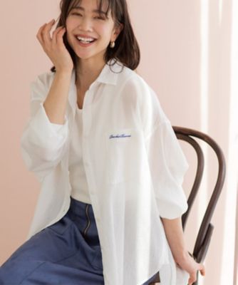＜SHOO LA RUE (Women)＞お袖リブ楊柳オーバーシャツ（２００２６０３２２１）