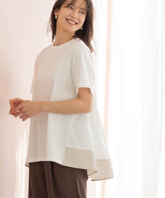 ＜SHOO LA RUE (Women)＞バックギャザーペプラムＴシャツ（２００２６０３２２２）