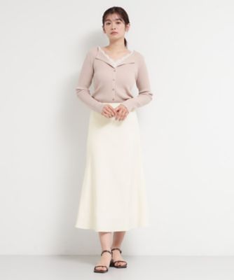 サテンフレアスカート（2002603307） | THE SHOP TK (Women