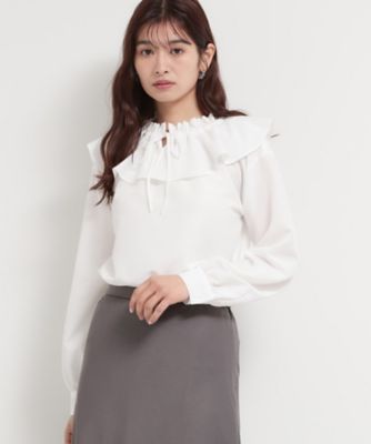 エアリーフリルブラウス（2002603332） | THE SHOP TK
