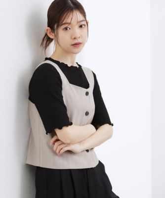 ＜GROVE (Women)＞ストライプ　ビスチェ＆インナーセット（２００２６０３３４９）