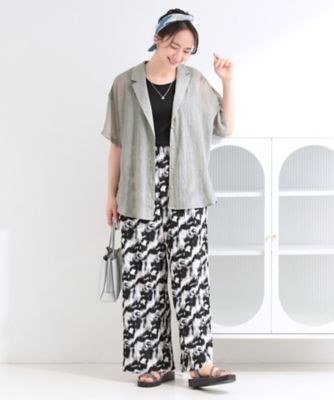 S－LL】ナチュラルに決まる 半袖シアーシャツジャケット