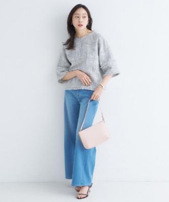 洗える】ツイードドルマンブラウス（2002603412