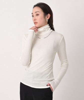 ＜UNTITLED L (Women/大きいサイズ)＞【洗える／レイヤードインナー】ナチュラルテレコハイネックプルオーバー（２００２６０３４２１）