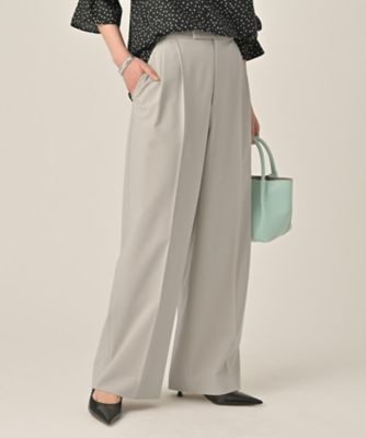 ＜UNTITLED L (Women/大きいサイズ)＞ベーシックツータックパンツ（２００２６０３４３７）