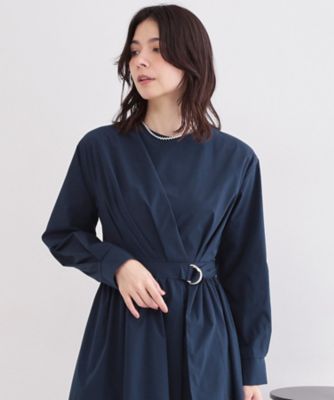 ♡ 極美品　ドゥロワー カシュクール　カットソー　ネイビー1 オケージョン カシュクール風デザインワンピース【洗濯機OK