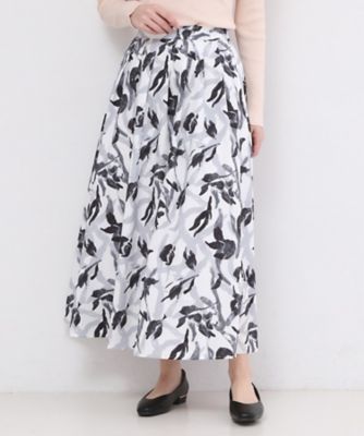 ＜OPAQUE.CLIP (Women)＞アートプリントフレアスカート【洗濯機ＯＫ】（２００２６０３５４２）