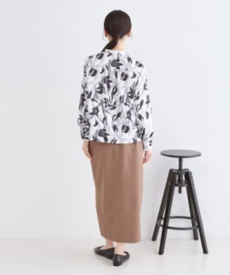 アート柄プリントブラウス【洗濯機OK】（2002603543