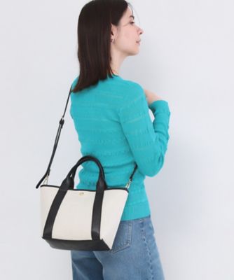 ＜OPAQUE.CLIP (Women)＞【２ＷＡＹ】キャンバス×合成皮革コンビミドルトート（２００２６０３６２１）