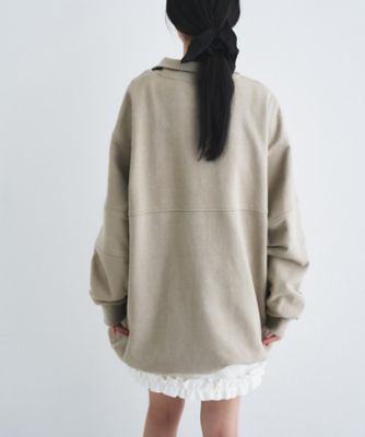 half zip sweat mini dress