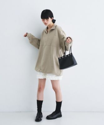 half zip sweat mini dress