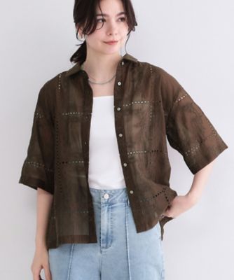 刺繍ハーフスリーブシャツ／セットアップ対応可【洗濯機OK