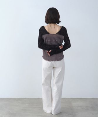 Re】sensual lace sheer top