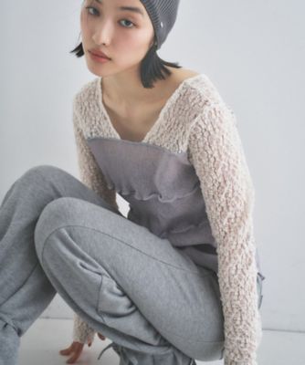 Re】sensual lace sheer top