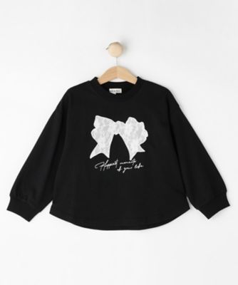 ＜SHOO･LA･RUE (Baby&Kids)＞【１００－１５０ｃｍ】レースリボン刺繍ロンＴ（２００２６０３８５９）