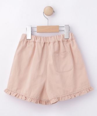 TRALALA ピンク コットン フリルショートパンツ 水陸・吸水速乾】フリルショートパンツ(80cm ピンク): キッズ