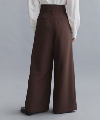 es】ハイウエストタックワイドパンツ／セットアップ対応可【洗濯機