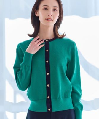 KAMIYA グリーン系カーディガン Lサイズ KAMIYA（カミヤ）の「Kasuri Mohair Cardigan（カーディガン/ボレロ