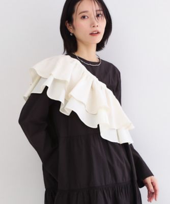 ＜OPAQUE.CLIP (Women)＞ラッフルフリルケープ【洗濯機ＯＫ】（２００２６０３９８６）