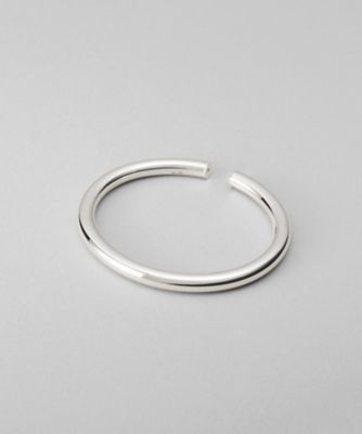 ＜COCOHNIK ONKITSCH (Women)＞シルバー　ホロウフレキシブルバングルＬ（２００２６０４０７１）