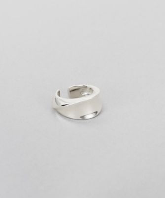 ＜COCOHNIK ONKITSCH (Women)＞シルバー　フローツイストイヤカフ（２００２６０４０８９）