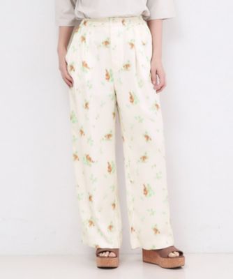 ＜OPAQUE.CLIP (Women)＞ぼかしフラワープリントワイドパンツ【洗濯機ＯＫ】（２００２６０４０９３）