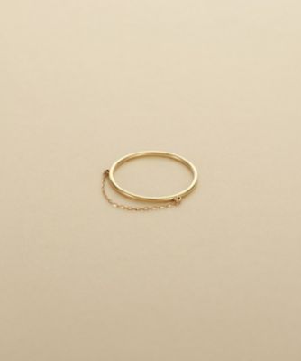 ＜COCOHNIK ONKITSCH (Women)＞Ｋ１０ミラーカットチェーン　ドレープリング（２００２６０４０９４）