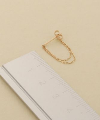 K10ミラーカットチェーン ドレープフープピアス