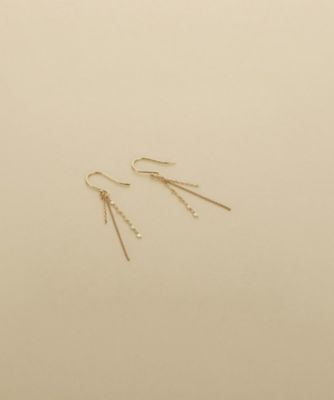 ＜COCOHNIK ONKITSCH (Women)＞Ｋ１０トリプルチェーン　フックピアス（２００２６０４０９９）