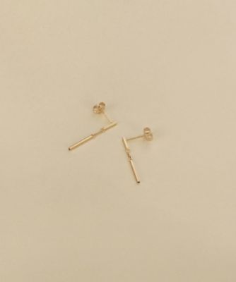 ＜COCOHNIK ONKITSCH (Women)＞Ｋ１０ホロウレクタングルハンギングピアス（２００２６０４１００）