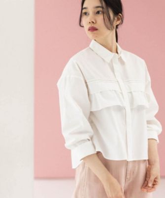 タックフリルシャツ【洗濯機OK】（2002604145） | OPAQUE