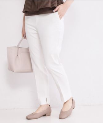 ＜OPAQUE.CLIP (Women)＞ハイストレッチスティックパンツ／ストライプアソート【洗濯機ＯＫ／透け防止／接触冷感】（２００２６０４２５１）